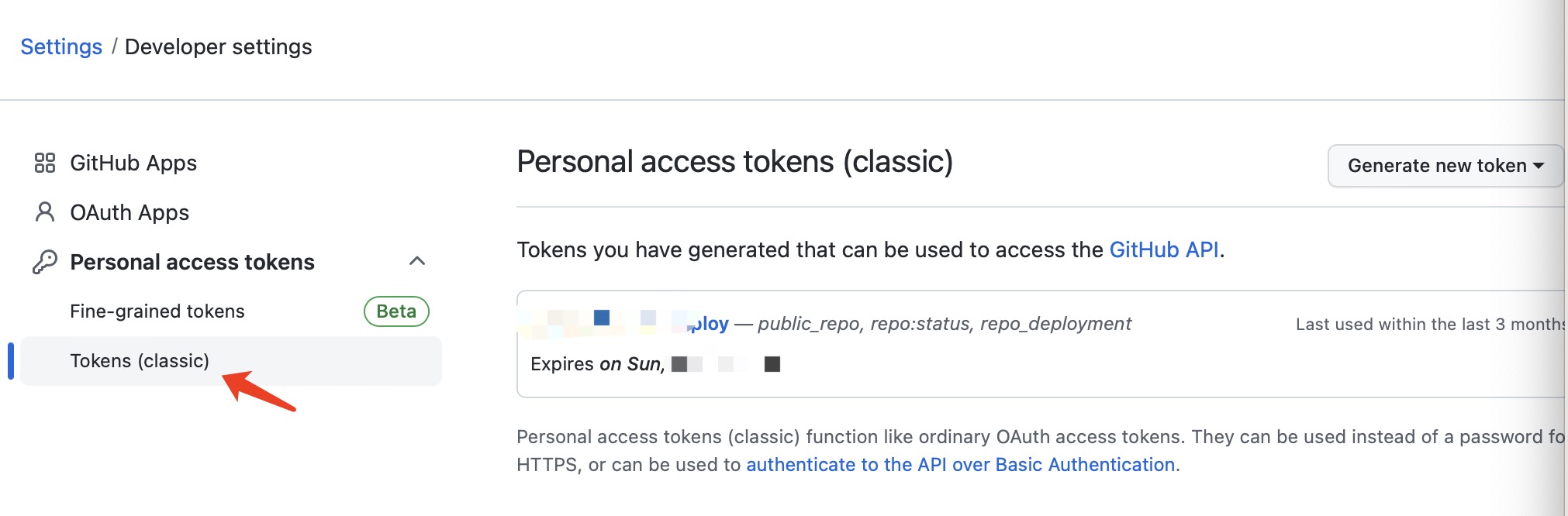 Authentication failed - Personal access tokens